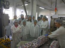 в производстве